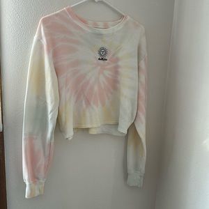 Hollister tie dye crop sweatshirt